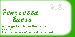 henrietta butso business card